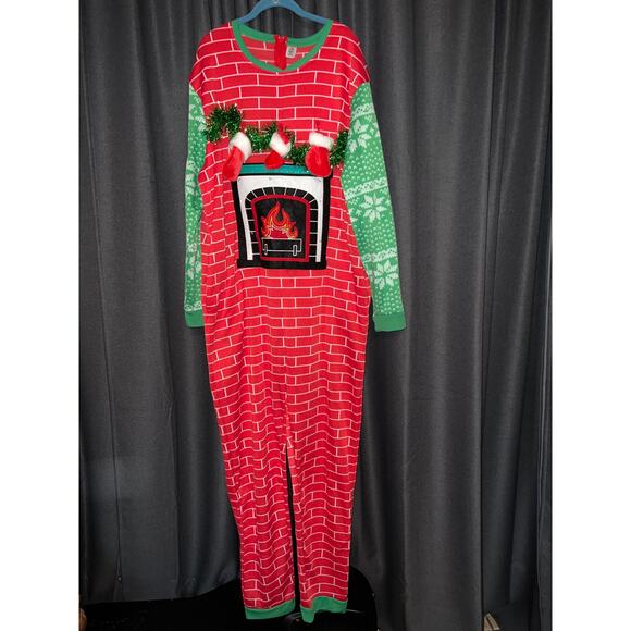 Ugly Christmas Sweater Onesie Size 2XL - Picture 1 of 3